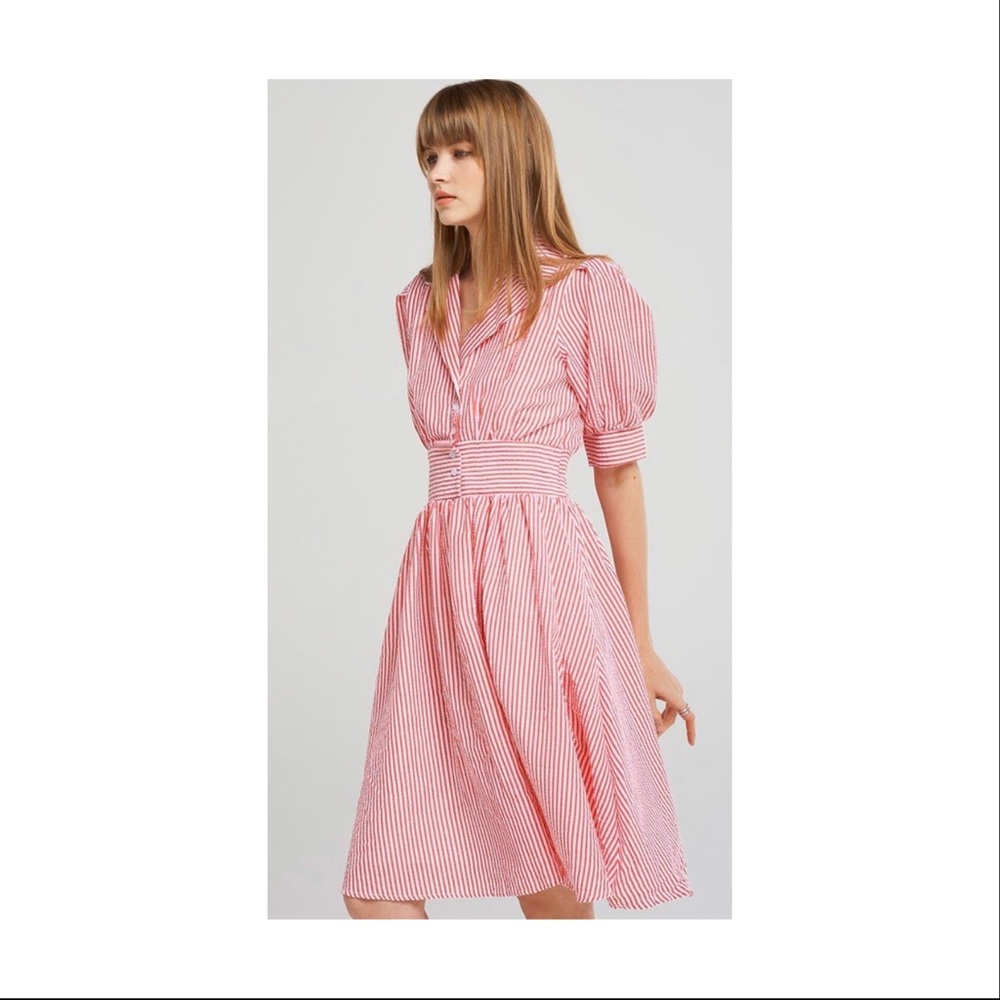 Storets Ashley Collared Stripe Dress